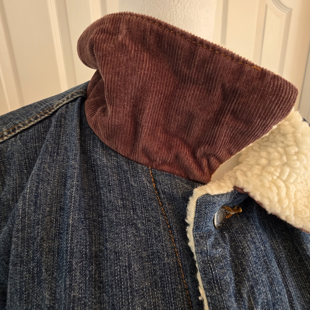 Vintage Wrangler Authentic Western Denim Sherpa Lined Jacket- Mens XXL - Picture 7 of 16